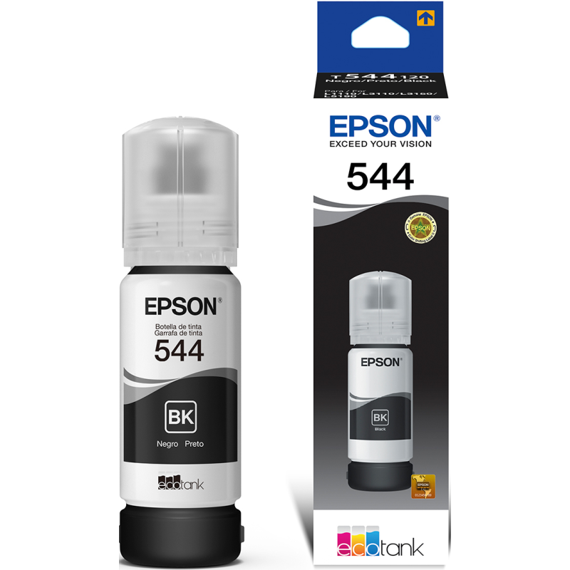 Botellas de Tinta-Epson-65 ML-Color Negro-Nuevo-Original-Hasta 4.500 paginas-Inyección de tinta - T544120-AL Epson - 1