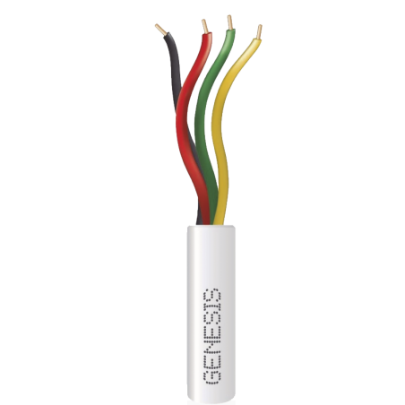 Cable de 4 conductores calibre 22 con forro blanco - Genesis - 1103-1101-1000 Honeywell - 1