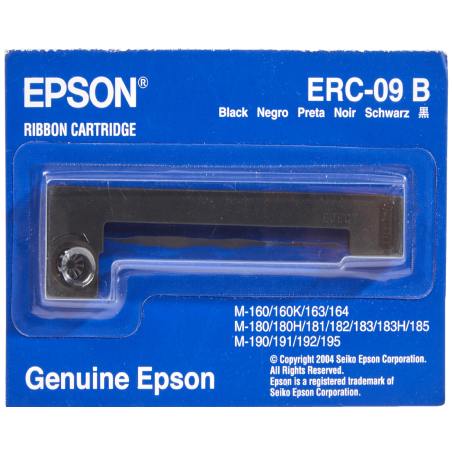 Cinta para impresora-Epson-Color Negro-Inyección de tinta-láser-matriz de puntos-Auto-dúplex-Portátil-Nuevo-Original -  ERC-09B 