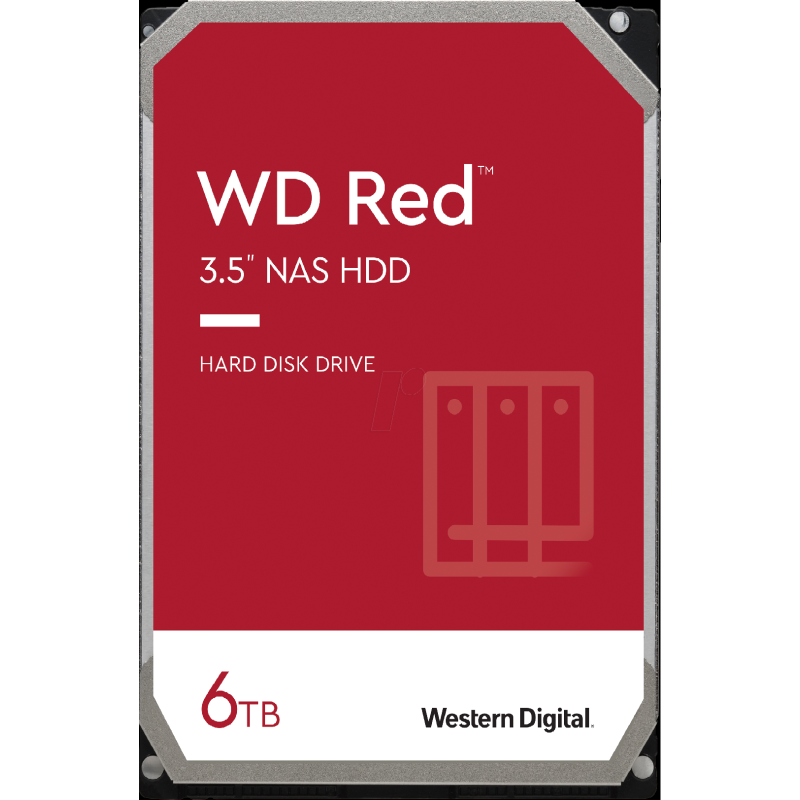 Disco Duro-Western Digital-6 TB-SATA-Interno-5400 RPM-CMR-3,5 Pulgadas-Rojo - WD60EFPX Western Digital - 1