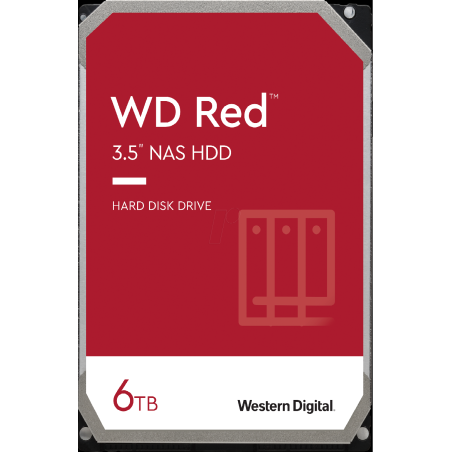 Disco Duro-Western Digital-6 TB-SATA-Interno-5400 RPM-CMR-3,5 Pulgadas-Rojo - WD60EFPX Western Digital - 1