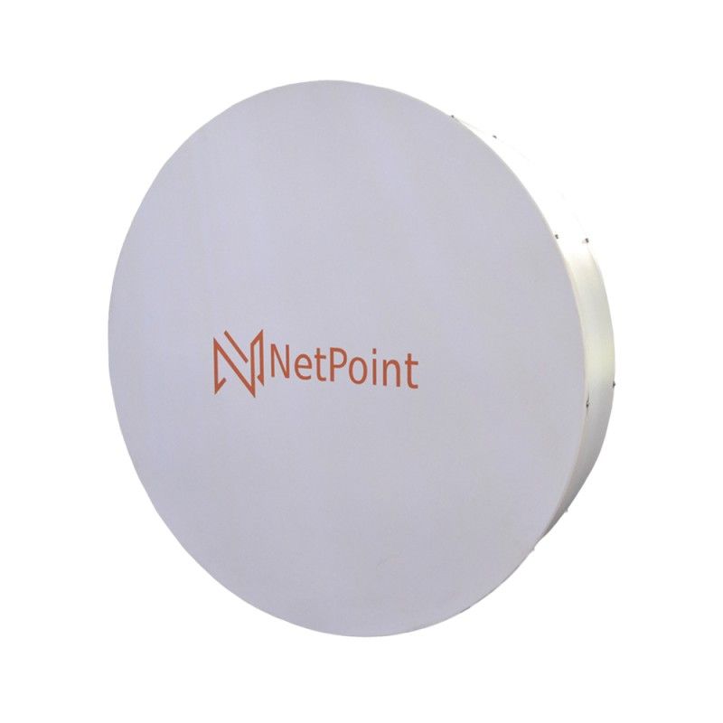 Antena-NetPoint-Blindada-10 a 11 GHz-38 dBi-3 ft-Montaje con alineación milimétrica-Conectores de guía de onda - NP11 NetPoint -