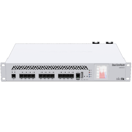 Cloud Core Router-MIKROTIK-CPU 16 Núcleos-12 Puertos Gigabit Ethernet-2 GB Memoria-Throughput 17.8Mpps - CCR1016-12G MIKROTIK - 