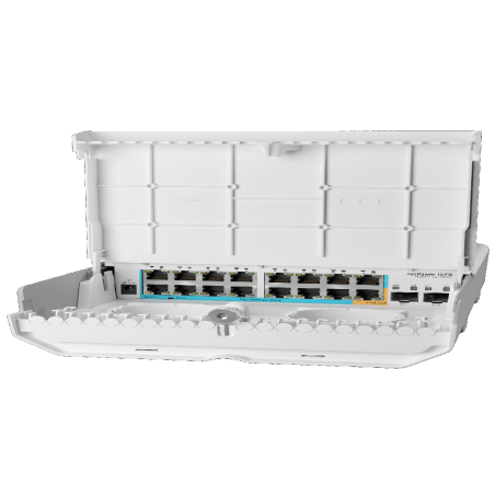 Switch-MIKROTIK-exterior-18 puertos-15 puertos PoE-Inversos-SFP-2 Puertos SFP - CRS318-1FI-15FR-2S-OUT MIKROTIK - 2