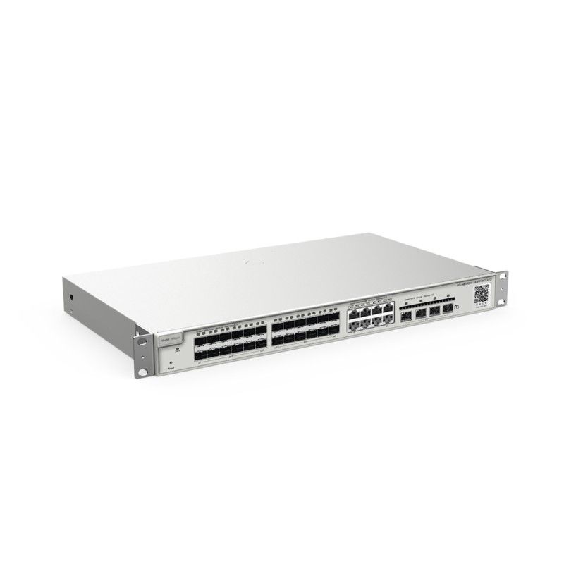 Switch-RUIJIE-Sin PoE-Capa 3-Gigabit de 24 Puertos SFP-4 Puertos SFP-8 Puertos Gigabit Combo - RG-NBS5200-24SFP/8GT4XS Ruijie - 