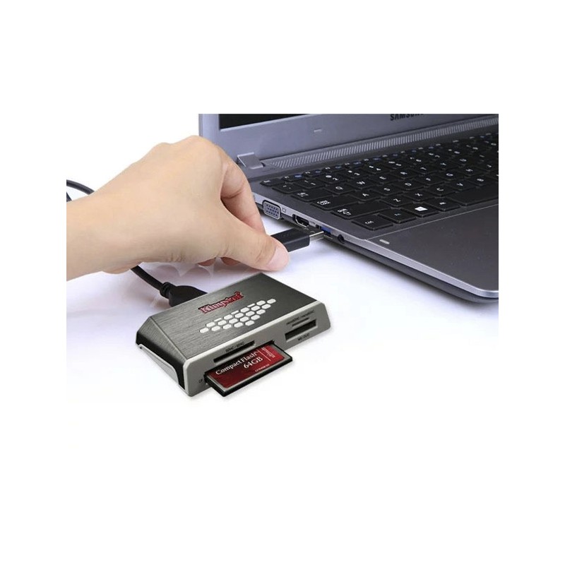 Lector de tarjetas de alta velocidad USB 3.0 Kingston - FCR-HS4 Kingston - 2