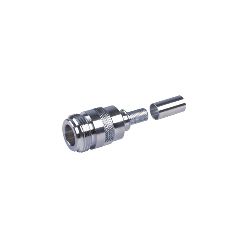 Conector N Hembra-Times Microwave-Plegable-Con Pin Cautivo para Cables - EZ-240-NF-X Times Microwave - 1