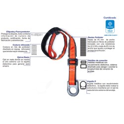 Anclaje portátil de una argolla elaborado en reata poliéster de 45 mm de ancho - PAN-RRP-1MDG Epicali - 2