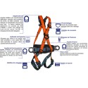 Arnés dieléctrico certificado de 4 argollas modelo en X con faja lumbar - PAX-DLF-P2 Epicali - 2