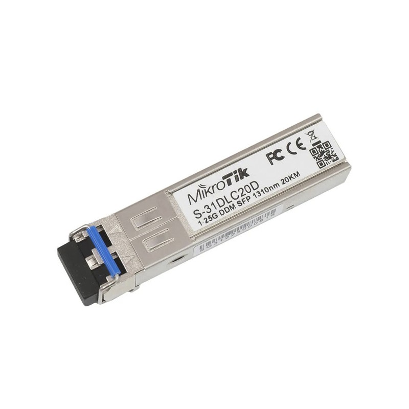 Transceptor MiniGbic SFP 1.25G LC Duplex para fibra Mono Modo 20 KM - S-31DLC20D MIKROTIK - 1