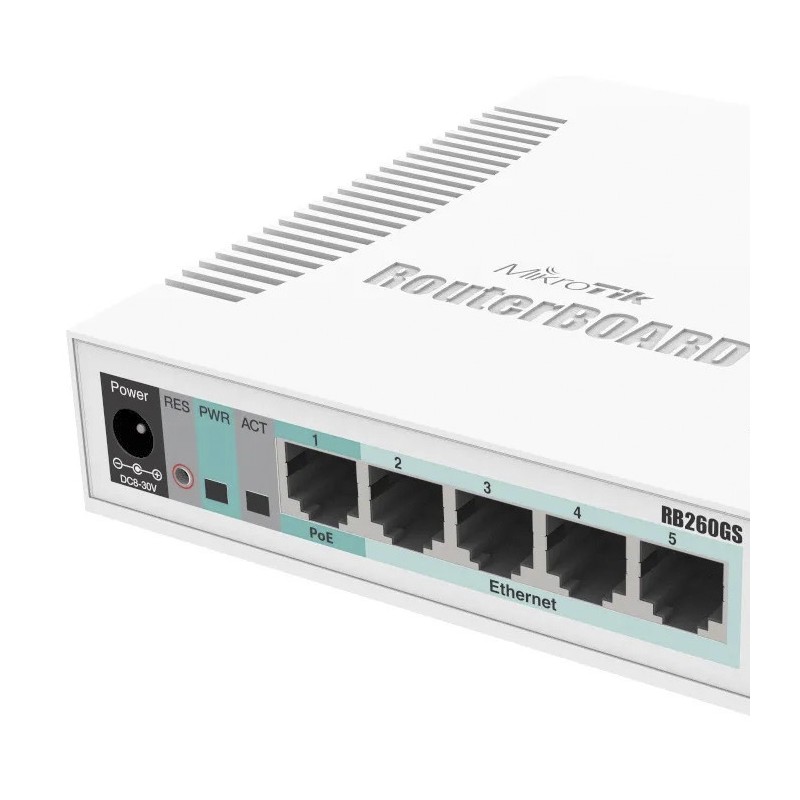 Switch Mikrotik 5 puertos Gigabit Ethernet y 1 SFP - RB260GS MIKROTIK - 1