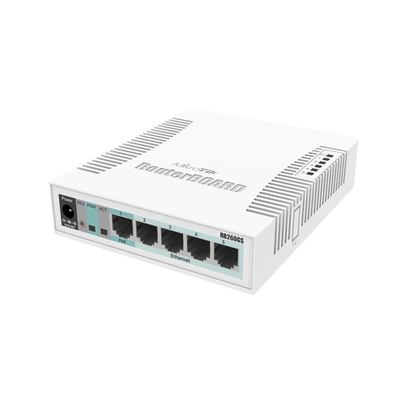 Switch Mikrotik 5 puertos Gigabit Ethernet y 1 SFP - RB260GS MIKROTIK - 2