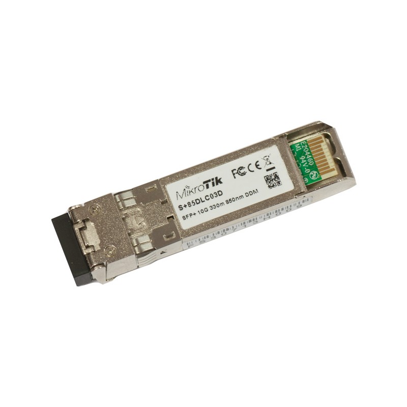 Transceptor MiniGbic SFP+ 10G LC Duplex para fibra Multi Modo 300mts - S+85DLC03D MIKROTIK - 1