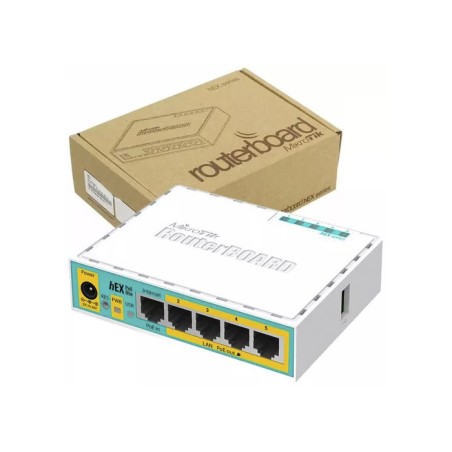 hEX PoE LITE - RouterBoard, 5 Puertos Fast Ethernet, 4 con PoE Pasivo - RB750UPR2 MIKROTIK - 2