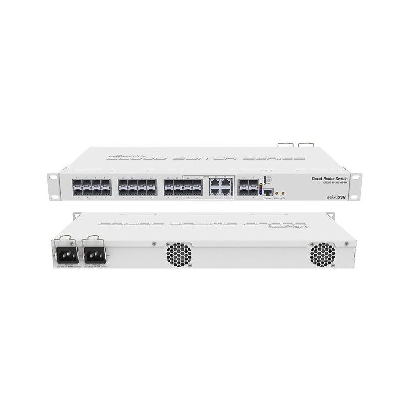 Cloud Router Switch Administrable L3, 4 puertos - TP/SFP, 20 Puertos SFP, 4 Puertos SFP+ - CRS328-4C-20S-4S+RM MIKROTIK - 1