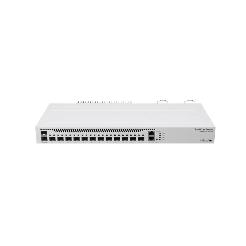 Cloud Core Router 12 puertos 10G SFP+, 2 25G SFP28, Fuente Redundante - CCR2004-1G-12S+2XS MIKROTIK - 1