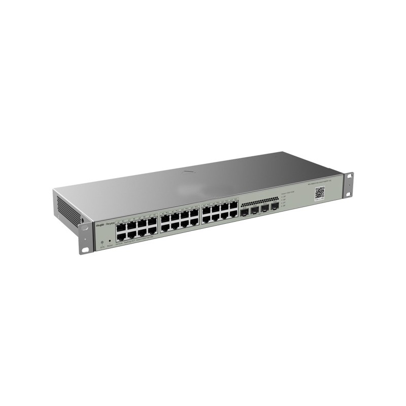 Switch No PoE - 28 Puertos Gigabit Capa 2, 24 x 10/100/1000Base-T + 4 Puertos SFP - RG-NBS3100-24GT4SFP-V2 Ruijie - 1