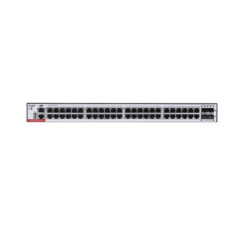 Switch Administrable Capa 3 con 48 puertos Gigabit + 4 SFP+ para fibra 10Gb - RG-S5300-48GT4XS-E Ruijie - 1