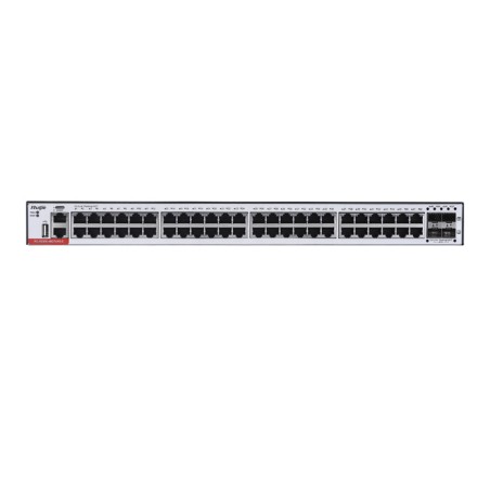 Switch Administrable Capa 3 con 48 puertos Gigabit + 4 SFP+ para fibra 10Gb - RG-S5300-48GT4XS-E Ruijie - 1