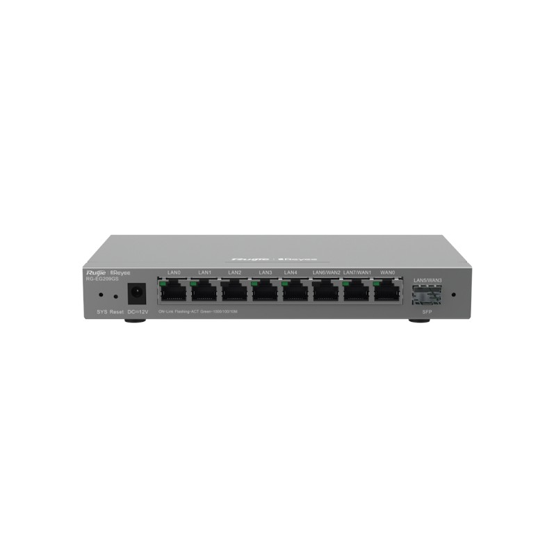 Router Administrable-RUIJIE-9 Puertos Gigabit-Soporta 2x WAN Configurables-1 Puerto SFP 1Gb - RG-EG209GS Ruijie - 1