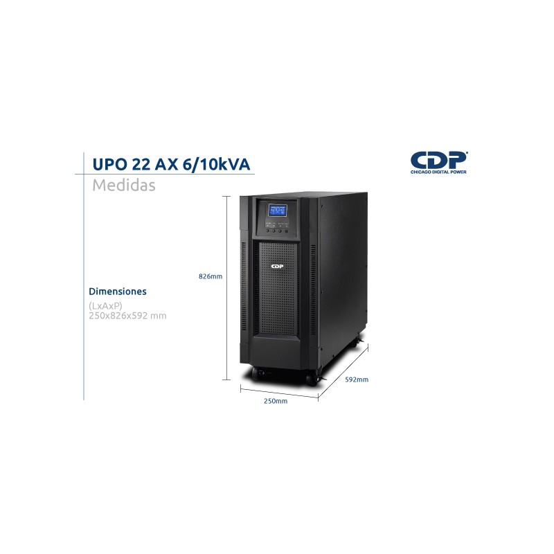 UPS Online UPO22-AX de 6kVA: Rendimiento y Fiabilidad para Aplicaciones Críticas - cdp - 3