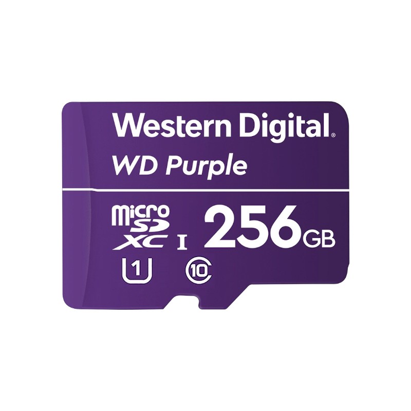 Memoria microSD-Western Digital-256 GB-PURPLE-Para Videovigilancia - WD256MSD Western Digital - 1