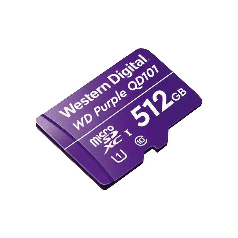 Memoria microSD-Western Digital-512 GB-PURPLE-Para Videovigilancia - WD512MSD  - 1