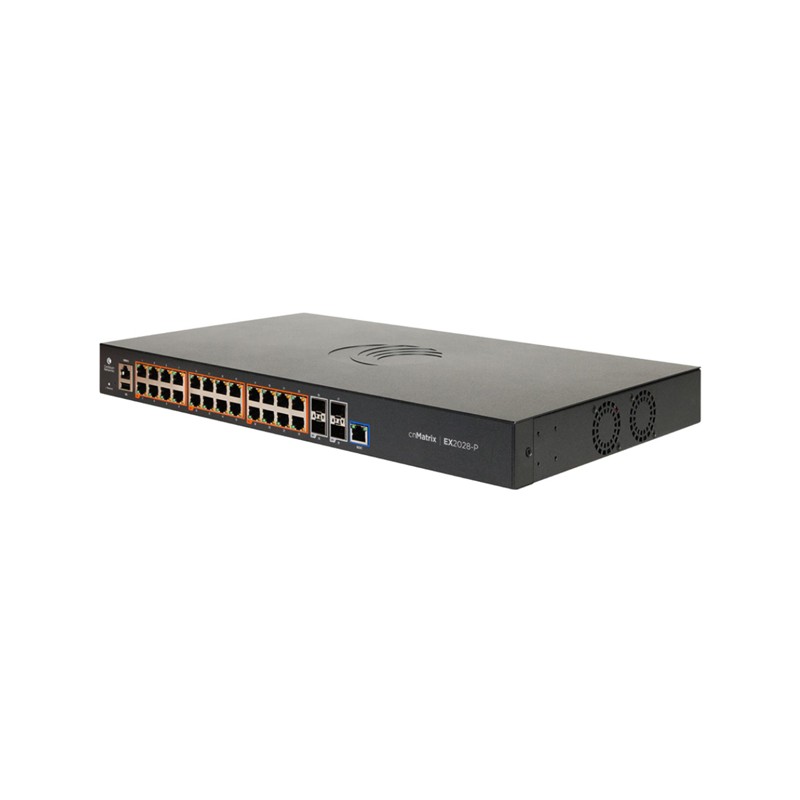 Switch cnMatrix EX2028-P capa 3 de 28 puertos (24 PoE Gigabit 802.3af/at, 4 SFP+) cambium networks - 1