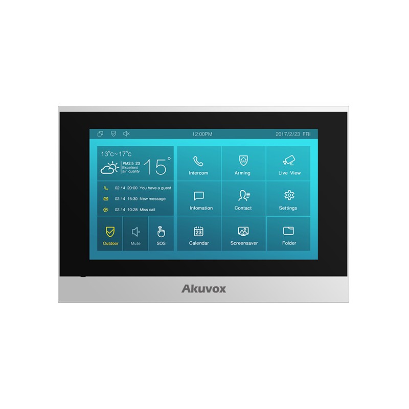 Monitor Interior IP - Wifi - PoE - Pantalla Touch 7" - C313W AKUVOX - 1