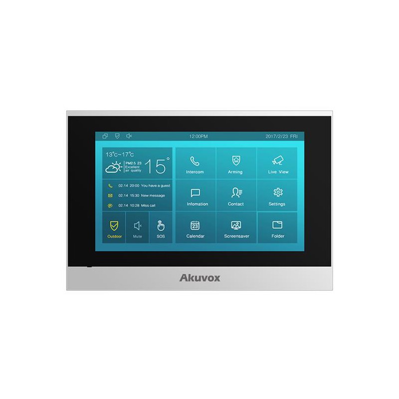 Monitor Interior IP Android - Wifi - PoE - Pantalla Touch 7" - C315W AKUVOX - 2