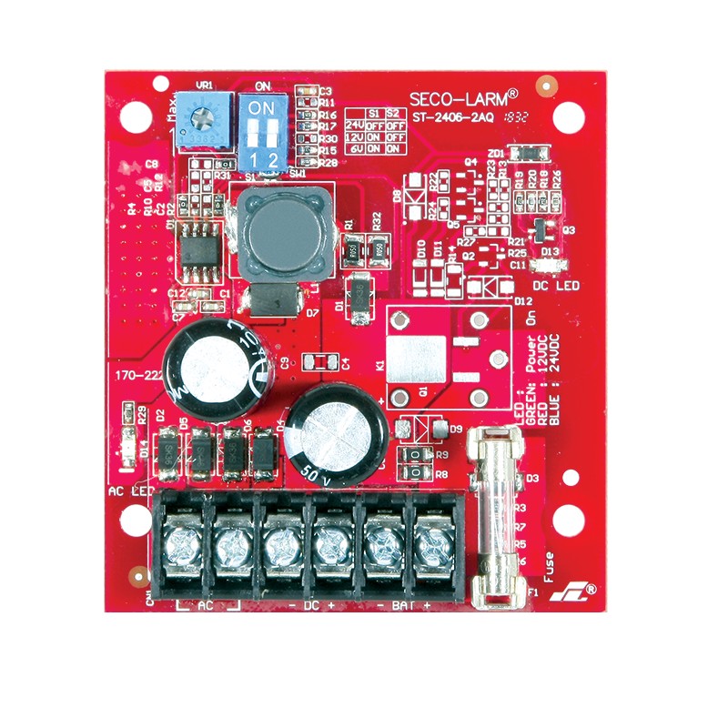 Fuente de Alimentación y Cargador - 6 o 12 o 24 Voltios - 1.5 Amp Continuo - ST-2406-2AQ Seco-Larm - 2