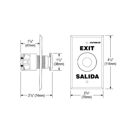 Botón de salida tipo hongo - SD-7201GCPE1Q Seco-Larm - 2