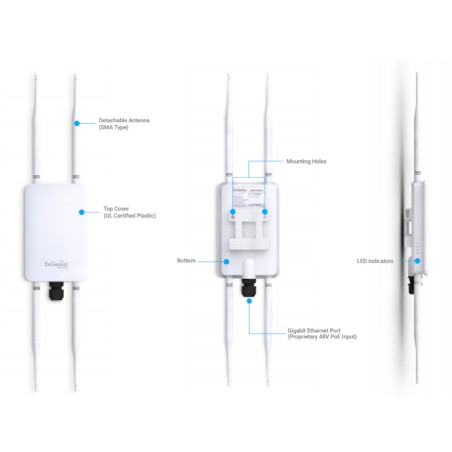 Punto de acceso WiFi para exterior - MU-MIMO 2x2 - 2.4 y 5 GHz - ENH1350EXT ENGENIUS - 1