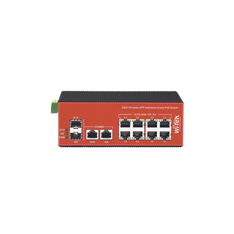 Switch Industrial PoE+ no administrable de 8 Puertos - WI-PS310GF-I WI-TEK - 2