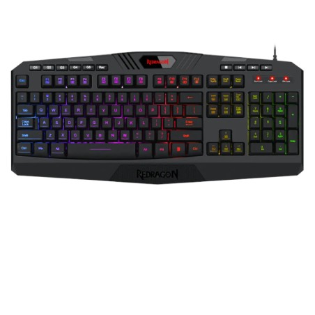 Teclado-Redragon-De Membrana-Cable de Goma reforzado Soporta 12 kg y 10000 flexiones-USB enchapado en oro - K503A-RGB-SP  - 1