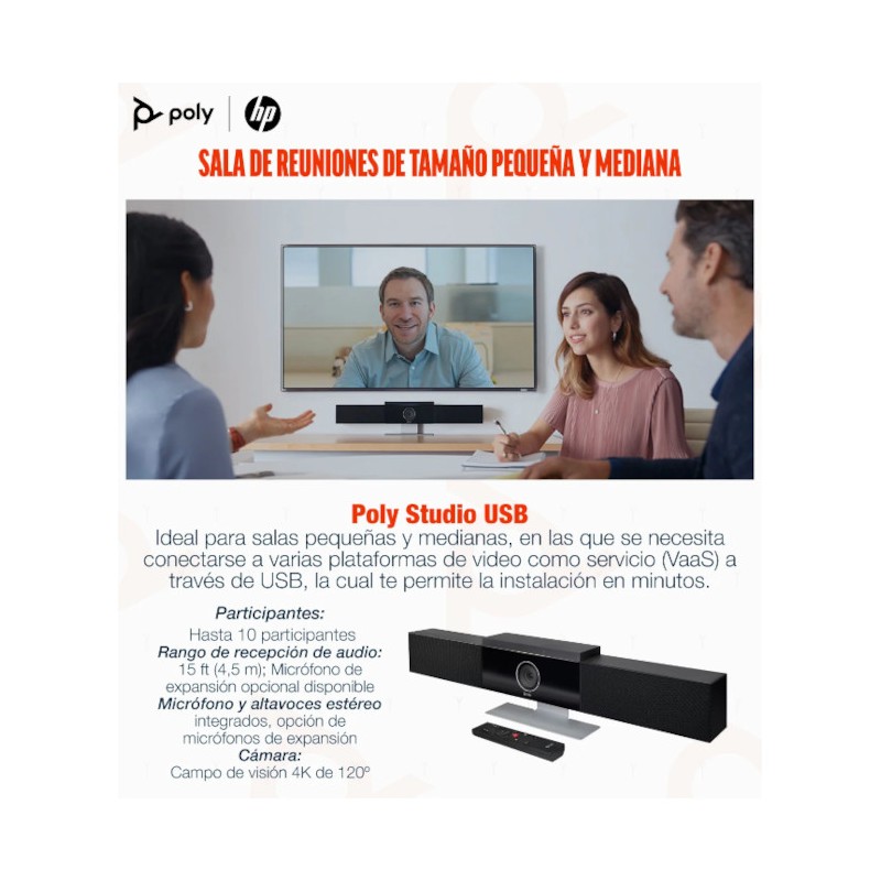 Videoconferencia Poly Studio - 842D4AA-ABM Poly - 4