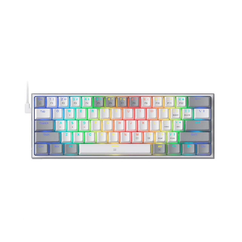 Teclado-Redragon-Mecanico-Plástico ABS reforzado-Cable USB Type-C-RGB Chroma - K616-RGB WG SP  - 2