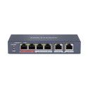 4 PORT ETHERPOE SWITCH - DS-3E0106P-E/M Hikvision - 1