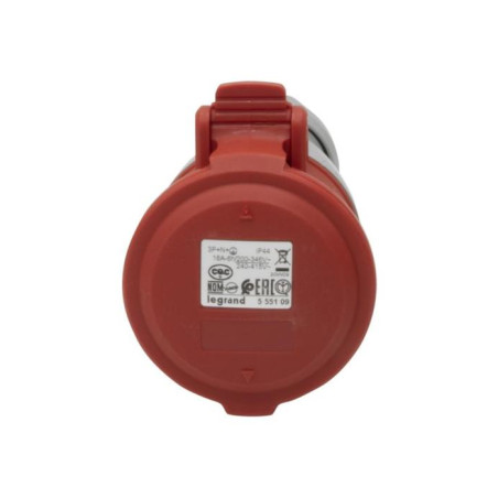 Base aérea P17 PRO. 3P+N+T  16Amp - 380/415 V~  IP44 Rojo - 555109 Legrand - 1