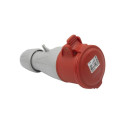 Base aerea P17 Pro 3P+T - 32Amp - 380/415 Vol - IP44. Color rojo - 555218 Legrand - 1