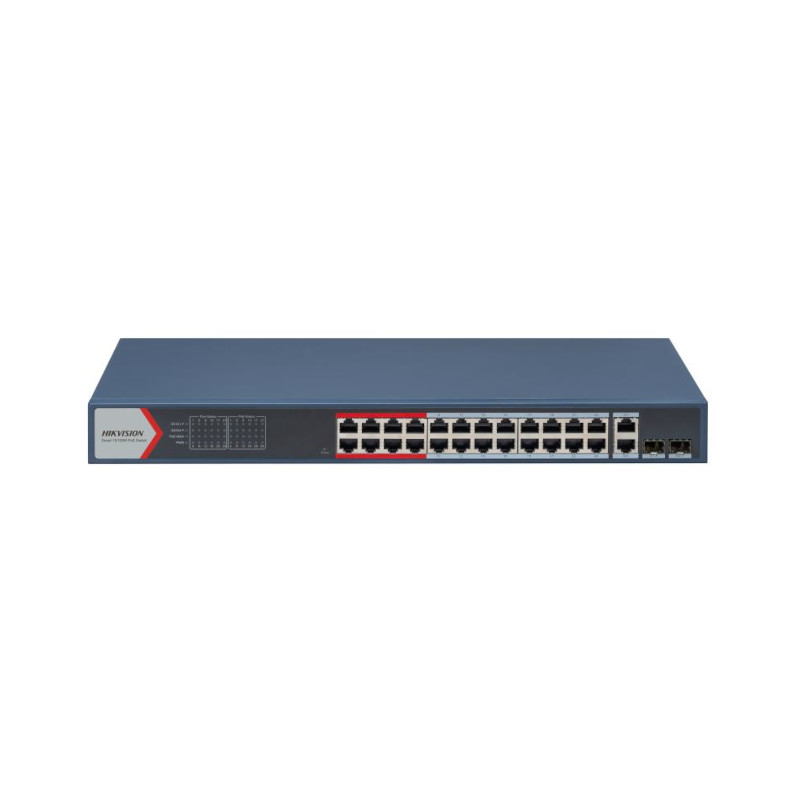 Conmutador PoE inteligente Fast Ethernet de 24 puertos - DS3E1326PEI(B) Hikvision - 1