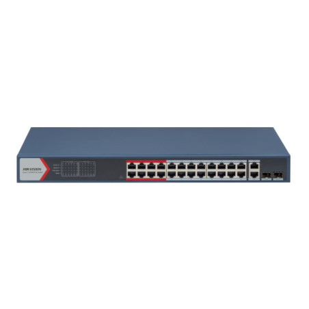 Conmutador PoE inteligente Fast Ethernet de 24 puertos - DS3E1326PEI(B) Hikvision - 1