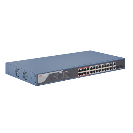 Conmutador PoE inteligente Fast Ethernet de 24 puertos - DS3E1326PEI(B) Hikvision - 2