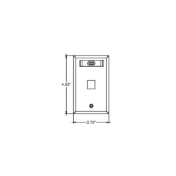 Faceplate sencillo que adapte las aberturas NEMA estándar - 42080-1WS  - 1