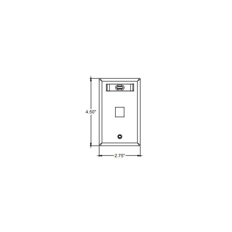 Faceplate sencillo que adapte las aberturas NEMA estándar - 42080-1WS  - 1