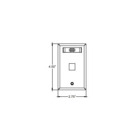 Faceplate sencillo que adapte las aberturas NEMA estándar - 42080-1WS  - 1