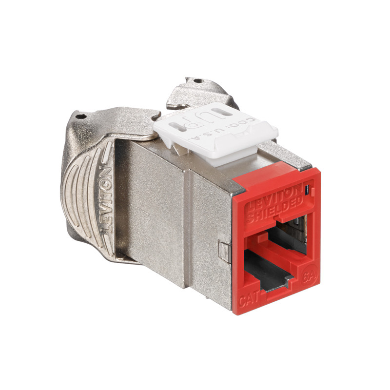 Jack Negro Cat 6A blindado, supporta 1000BASE-T - 6ASJK-RE6 Leviton - 2