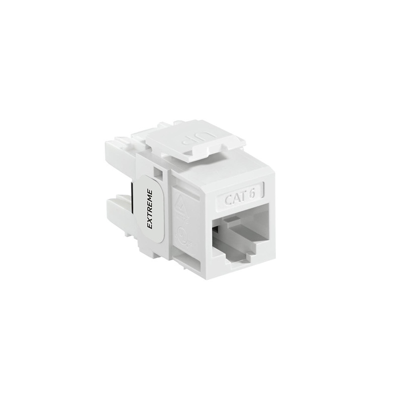 Salida lógica BLANCO para datos sencillo Cat 6 - Jack RJ-45 - 61110-RW6 Leviton - 1