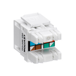 Salida lógica BLANCO para datos sencillo Cat 6 - Jack RJ-45 - 61110-RW6 Leviton - 2