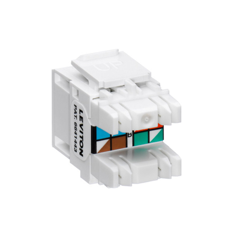 Salida lógica BLANCO para datos sencillo Cat 6 - Jack RJ-45 - 61110-RW6 Leviton - 2
